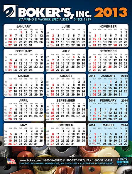 Boker's Calendar