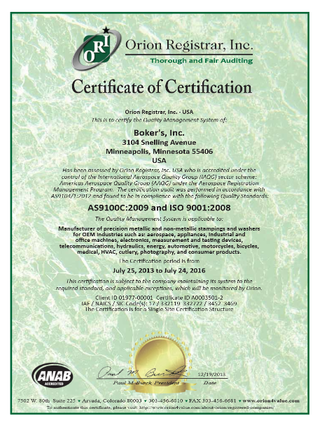 ISO Certification